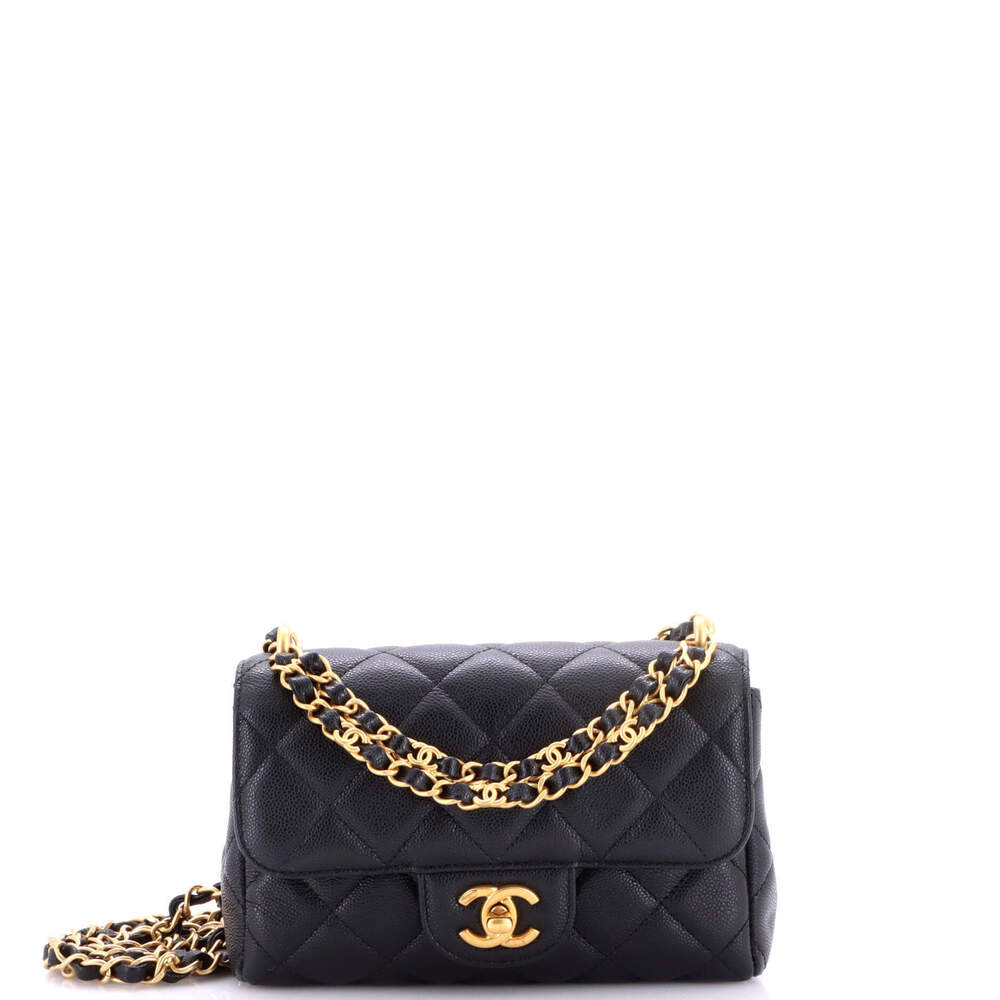 Chanel Nano Coco First Flap Bag Quilted Caviar